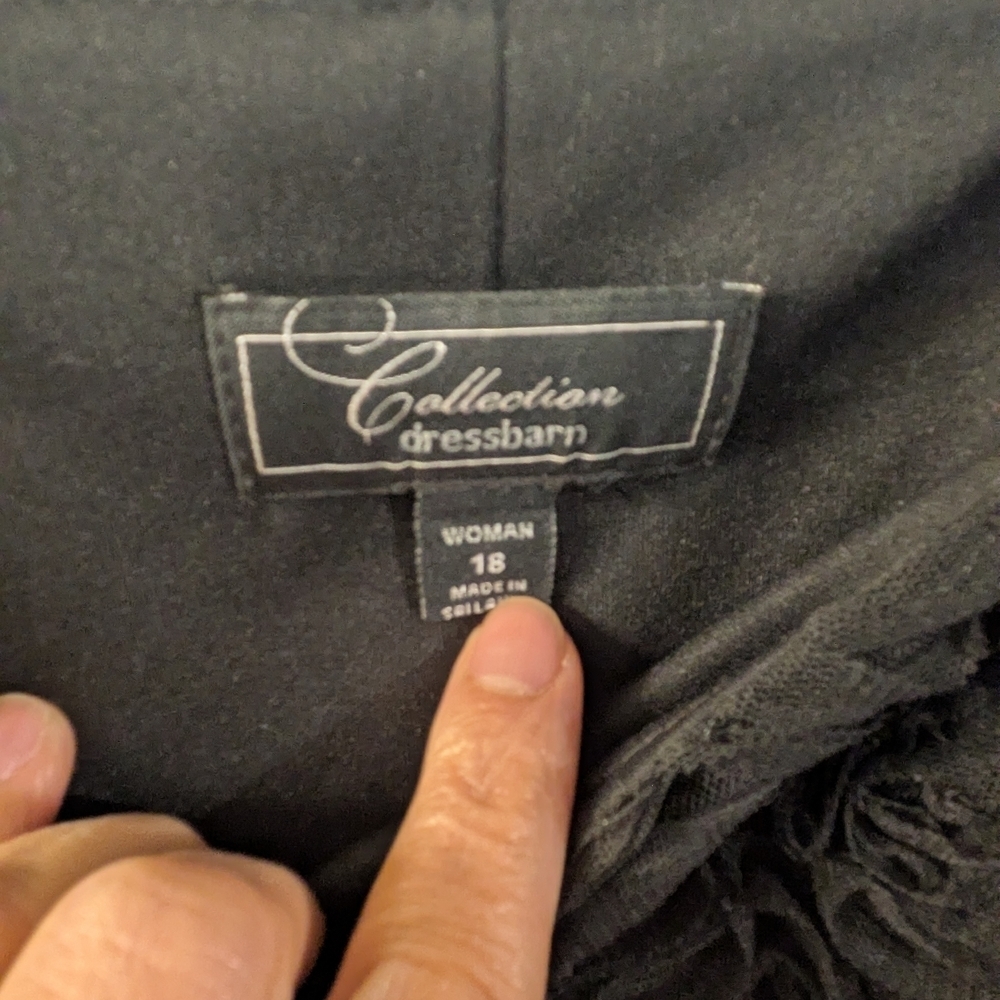 dressbarn Black Rose Patterned Blouse - Picture 4 of 5